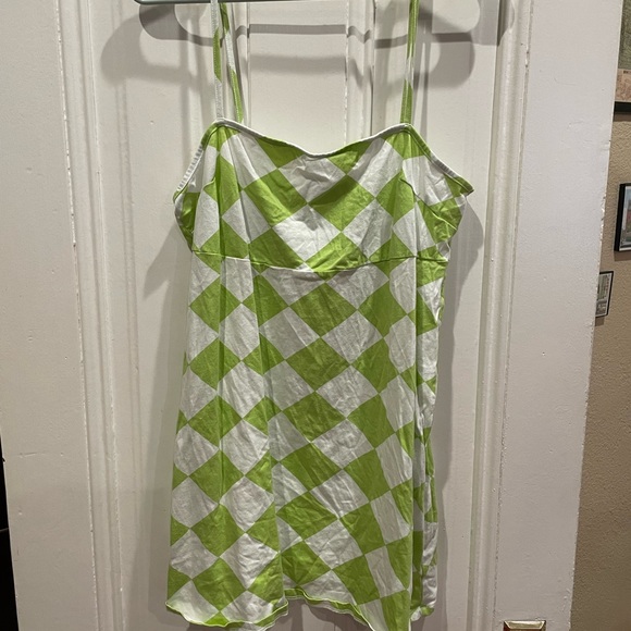 Green & white checkered dress (ASOS) - Picture 1 of 3